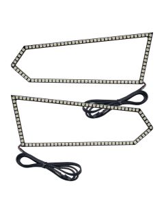 Oracle 14-19 Polaris Ranger 570/900/1000 Dynamic RGB+W Headlight Halo Kit - - Dynamic - 1277-332