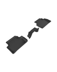 3D MAXpider 2017-2019 Audi A4/S4/A5 Sportback/S5 Sportback Kagu 2nd Row Floormats - Black - L1AD04221509