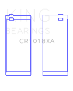 King Engine Bearings Mercedes Benz Om611.960/981/Om646.821/962/966 (Size +0.50mm) Conrod Bearing Set - CR1018XA0.5