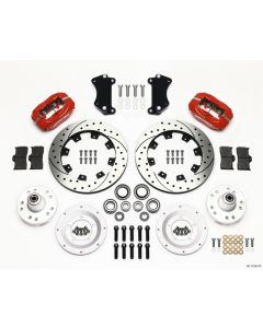 Wilwood Forged Dynalite Front Kit 12.19in Drilled Red Heidts Tri -5 2 inch Drop Spindle - 140-12306-DR