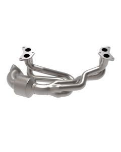 aFe Twisted Steel 304 Stainless Steel Header w/ Cat 13-19 Subaru Outback H4-2.4L - 48-36804-HC