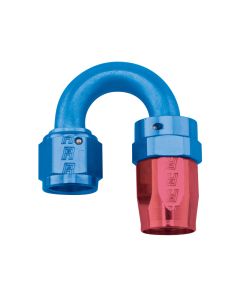 Russell Performance -10 AN Red/Blue 180 Degree Full Flow Swivel Hose End (With 15/16in Radius) - 613520
