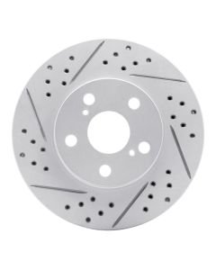 R1 10-17 Lexus Ct200H Front Left Drilled & Slotted Geo-Carbon Rotor - 830-76087L