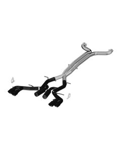 MBRP Black Coated 3" Dual Catback Quad Tips Race Version Chevrolet Camaro 2016-2020 - S7033BLK