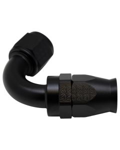 DeatschWerks 10AN Female Flare Swivel 120-Degree Hose End PTFE - Anodized Matte Black - 6-02-0878-B