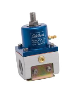 Edelbrock Fuel Pressure Regulator EFI 180 GPH 35-90 PSI -10In/Out -6 Return Blue/Clear - 174022