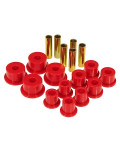 Prothane 74-91 Jeep Cherokee Front Spring & Shackle Bushings (w/ 2in OD Main Eye) - Red - 1-1014