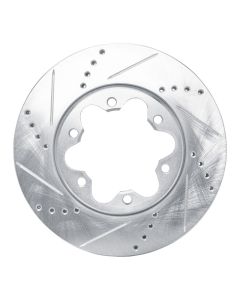 R1 2006-2019 Toyota HiAce (Mexico) Front Left Drilled & Slotted Silver Brake Rotor - 631-92097L