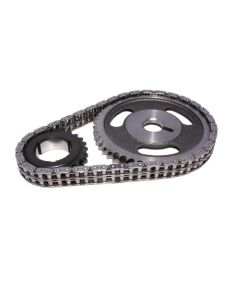 COMP Cams Hi-Tech Roller Timing Set for Chevrolet Small Block V8 283-400 1957-1996, Steel Gears, Black Finish, Single Row - 3104CPG
