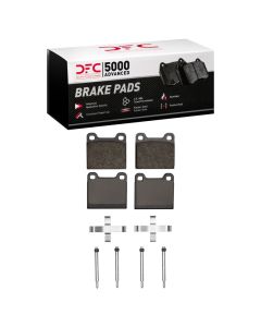 DFC 75-04 Volvo 760 Series Rear 5000 Advanced Low Metallic Brake Pads and Hardware Kit - 1551-0031-04