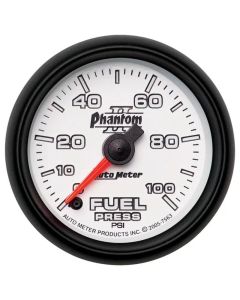 AutoMeter GAUGE FUEL PRESSURE 2 1/16in. 100PSI DIGITAL STEPPER MOTOR PHANTOM II- AUTO-7563