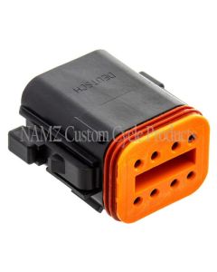 NAMZ Deutsch DT Series 8-Wire Plug & Wedgelock - Black (Repl. HD 72118-94BK) - DP-8B
