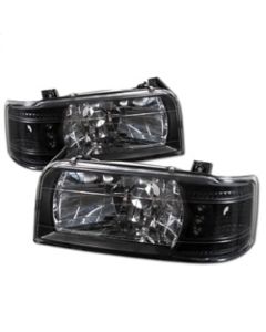 Spyder Ford F150 92-96/Ford Bronco 92-96 1PC LED ( LEDs)Crystal Headlights Blk HD-YD-FB92-1PC-BK - 5012494