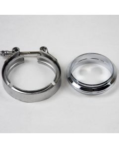 Granatelli 3.0in Flat Flanges w/V-Band Clamp - 308530