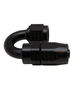 DeatschWerks 6AN Female Swivel 180-Degree Hose End CPE - Anodized Matte Black - 6-02-0804-B