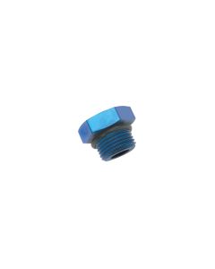 Russell Performance -4 AN Straight Thread Plug (Blue) - 660260