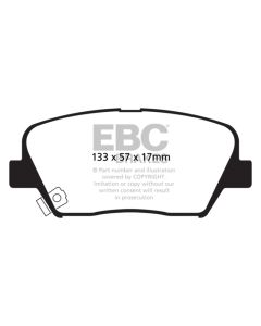 EBC 12+ Hyundai Azera 3.3 Redstuff Front Brake Pads - DP31863C