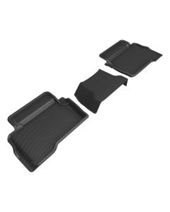 3D MAXpider 2024+ Toyota Tacoma Double Cab Kagu 2nd Row Floormats - Black - L1TY32221509