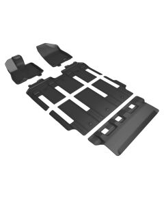 3D MAXpider 21-24 Toyota Sienna 7-Seat Kagu 1st, 2nd, & 3rd Row Floormats - Black - L1TY27601509