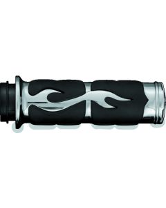 Kuryakyn ISO Flame Grips - Chrome Finish for Metric Bikes