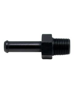 DeatschWerks 1/8in NPT Male Thread 1/4in Hose Barb - Anodized Matte Black - 6-02-0915-B