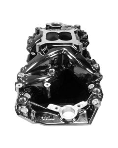 Edelbrock B/B Chev Rect Port RPM Air-Gap Manifold - Black Plasma Finish - 7562-BP