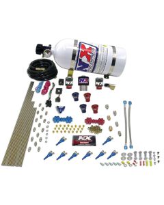 Nitrous Express Pro-Shk/Gas 2 Fuel 1 Supershark Solenoid Nitrous Kit (200-600HP) w/15lb Bottle - 92206-15