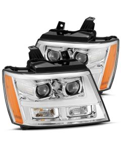 AlphaRex 07-14 Chevrolet Tahoe/Suburban LUXX Series LED Projector headlights Chrome w/DRL/Sequential - 880296