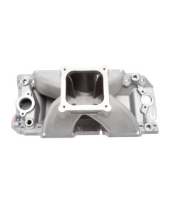 Edelbrock Manifold Chevy BB 9 8 Deck (Short) Super Victor 565 Thick Flange Rect Port Heads - 2895