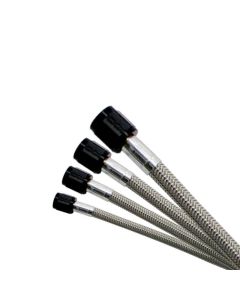Nitrous Express 4AN 3ft Stainless Steel Braided Hose - Black - 11136