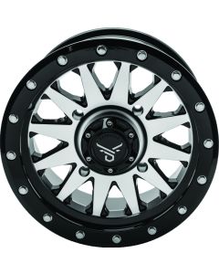 QuadBoss Wagon 14X7 Black Machined Wheel 4/156