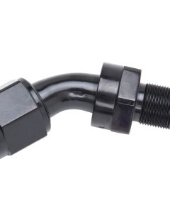 Russell Performance -8 AN 45 Degree Hose End Without Socket - Polished and Black - 615103