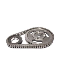 COMP Cams Hi-Tech Roller Timing Chain Set for Small Block Chevy 283-400 1955-1986, Single Row, Steel Construction, Black Finish - 3100-10