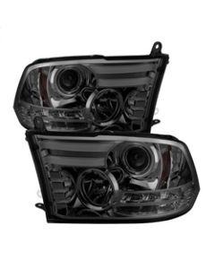 Spyder Dodge Ram 13-15 Projector Headlights Light Bar DRL Smoke PRO-YD-DR13-LBDRL-SM - 5081735