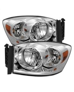 xTune Dodge Ram 1500 06-08 / Ram 2500/3500 06-09 Amber Crystal Headlights Chrome HD-JH-DR06-AM-C - 9022913