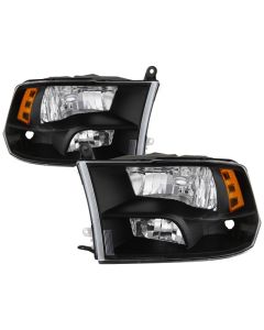 xTune Dodge Ram 1500 09-17 (Non-LED) Halogen Only OEM Style Headlights - Black HD-JH-DR09-QU-BK - 9040191