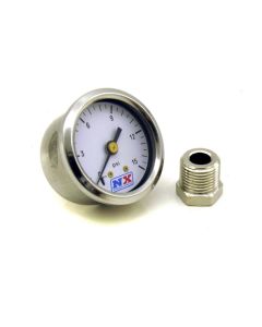 Nitrous Express Pressure Gauge (0-15 PSI w/Adaptor) - 15511