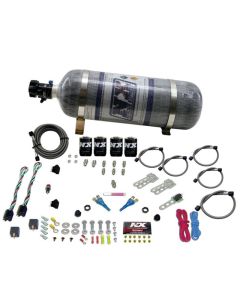 Nitrous Express Ford EFI Dual Stage Nitrous Kit (50-150HP x 2) w/Composite Bottle - 20124-12