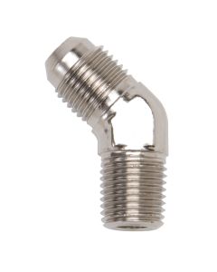 Russell Performance -6 AN to 3/8in NPT 45 Degree Flare to Pipe Adapter - 662391