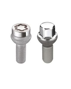 McGard 5 Lug Hex Install Kit w/Locks (Radius Seat Bolt) M14X1.5 / 17mm Hex / 27.5mm Shank L - Chrome - 68174