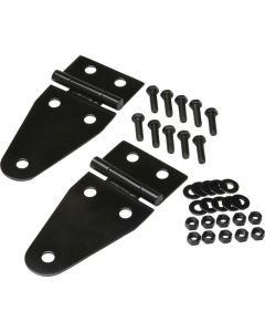 Kentrol 55-95 Jeep CJ/Wrangler YJ Hood Hinge Pair - Powdercoat Black - 50402