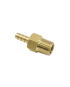 Torque Solution Brass 1/8 in NPT Fitting: Universal Straight Barb - TS-NPT-18.SB