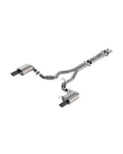 Borla 2024 Ford Mustang GT 5.0L V8 w/o Active Exhaust S-Type Cat-Back Exhaust System - Black Chrome - 140960BC