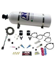 Nitrous Express Dodge EFI Full Race Dual Nozzle Nitrous Kit (100-300HP) w/15lb Bottle - 20315-15