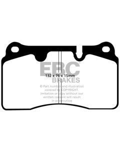 EBC 06-09 Volkswagen Touareg 3.6 (2 pin holes at top of backplate) Ultimax2 Front Brake Pads - UD1165