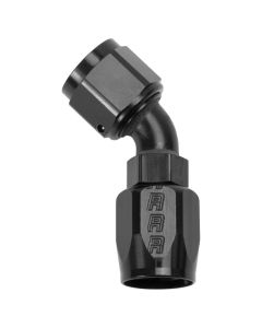 Russell Performance -4 AN Black 45 Degree Full Flow Hose End - 610085