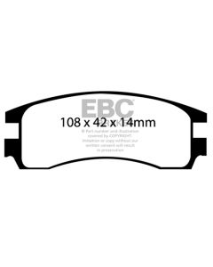 EBC 00-05 Buick Le Sabre (FWD) 3.8 (15in Wheels) Ultimax2 Rear Brake Pads - UD714
