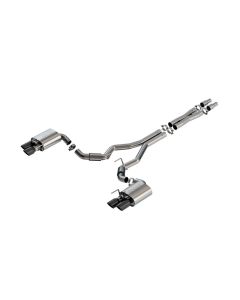 Borla 2024 Ford Mustang GT 5.0L V8 w/ Active Exhaust S-Type Cat-Back Exhaust System - Black Chrome - 140962BC