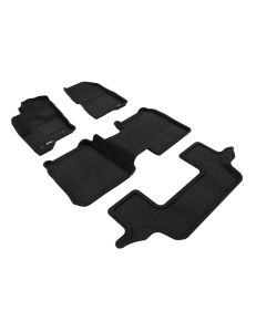 3D Maxpider 09-19 Ford Flex w Center Console Elegant 1st 2nd 3rd (2 Eyelets) -Floor Mat Set (Black) - L1FR05104709