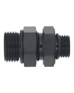 DeatschWerks 6AN ORB Male to 8AN ORB Male Swivel Adapter - Anodized Matte Black - 6-02-0424-B